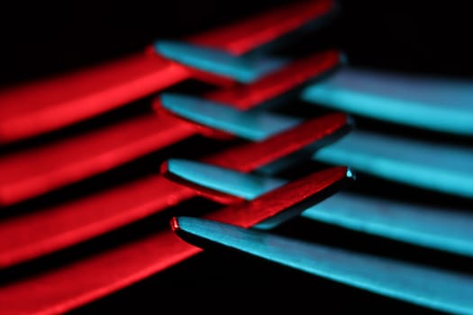 cutlery forks colors abstract macro background different