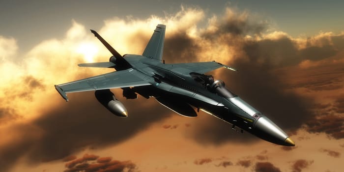 A pilot takes a supersonic fighter jet through flight maneuvers on a training mission.