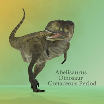 Abelisaurus was a carnivorous theropod dinosaur that lived in Argentina during the Cretaceous Period.