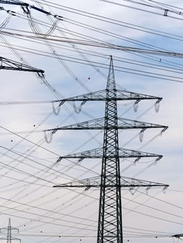 power poles naer a substation