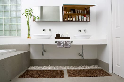 Interiors of a bathroom