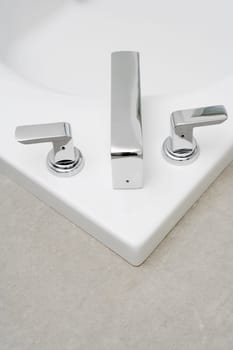 High angle view of a bathtub in the bathroom