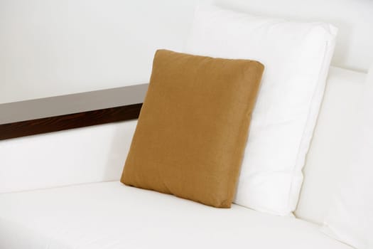 Close-up of cushions on a couch