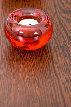 Close-up of a candle on a table