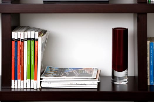 Close-up of books in shelves