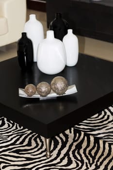 Vases on a table