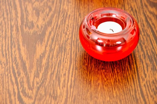 Close-up of a candle on a table