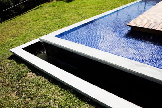 High angle view of a fountain