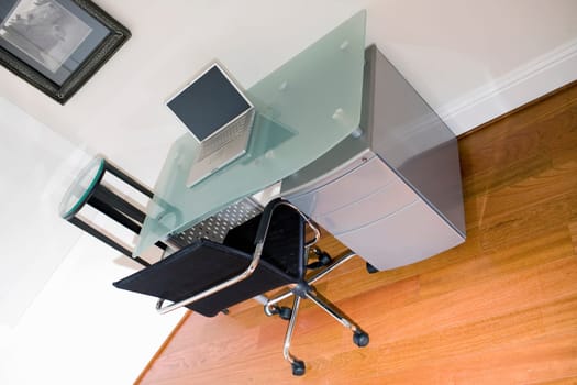 Laptop on a desk