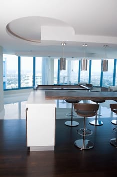 Interiors of the hall of a hotel