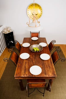 High angle view of place setting on a dining table