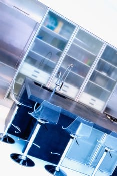 Kitchen in a studio apartment