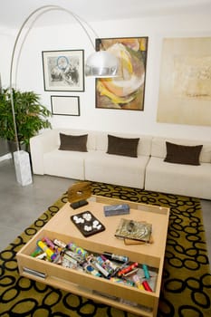 Interiors of a living room