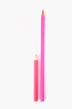 Close-up of two sharpened pencils