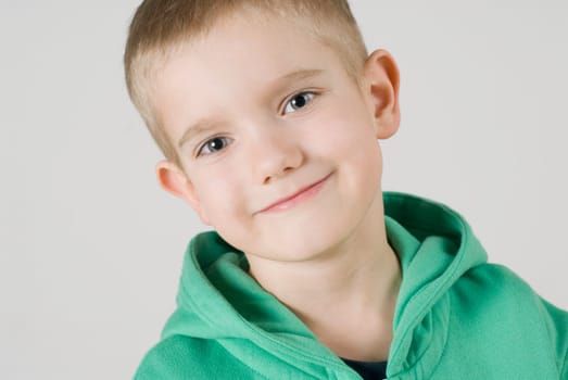 Close_up of a boy smiling
