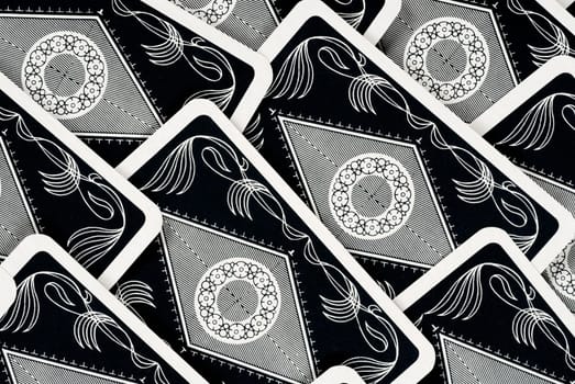 Close-up of patterns on playing cards