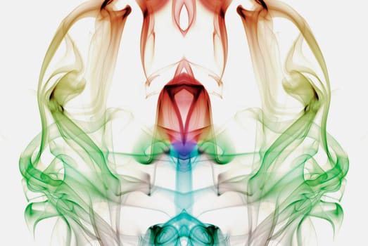 Close_up of multi_colored smoke