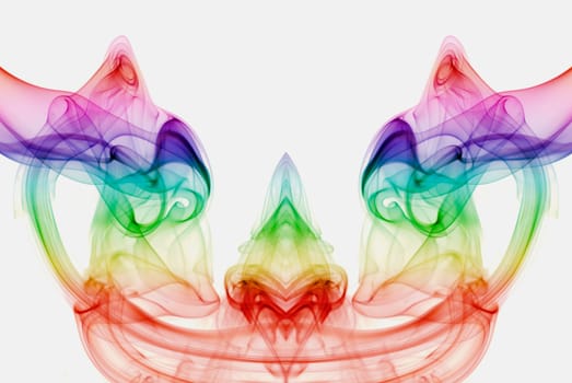Close_up of multi_colored smoke