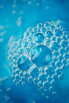 Close-up of bubbles in soda