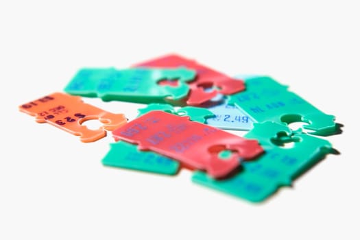 Close-up of ticket stubs