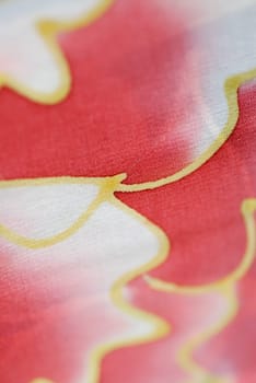 Close-up of a floral pattern on fabric