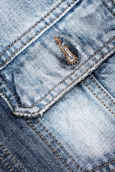 Close-up of a pocket on a pair of jeans