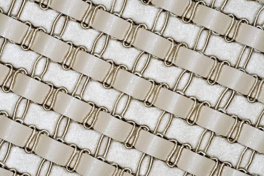 Close-up of a pattern on a metal sheet