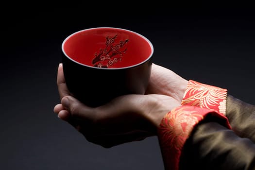 Close-up of a personŽs hands holding a bowl
