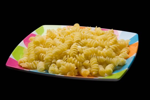 Close-up of pasta in a tray