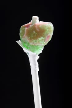 Close-up of an eaten lollipop