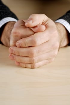 Close-up of a manŽs hand