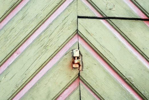 Close-up of a door hinge