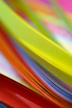 Close-up of a stack of files