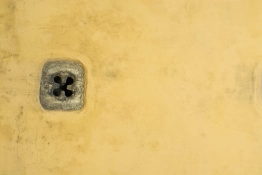Close-up of drainage in a wall