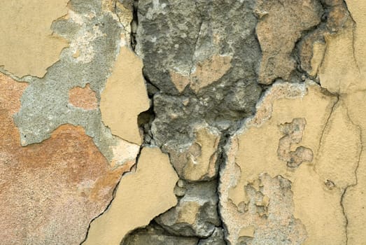 Close-up of a cracked wall