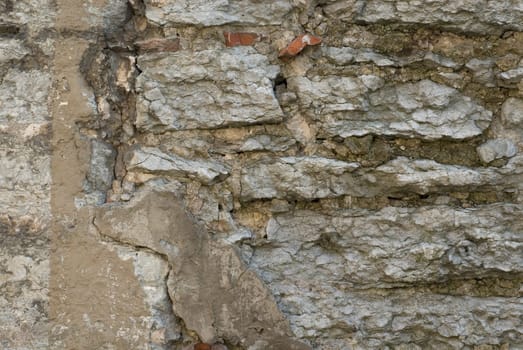 Close-up of a rugged wall