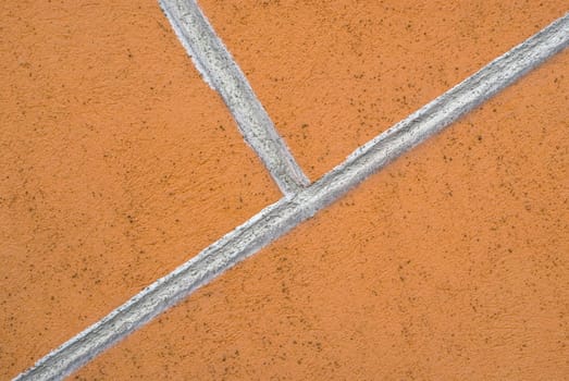 Close-up of a white stripe on a wall