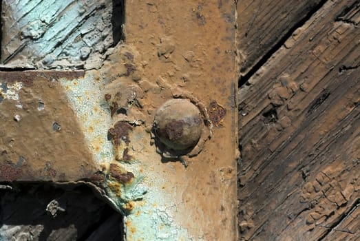 Close-up of a weathered door