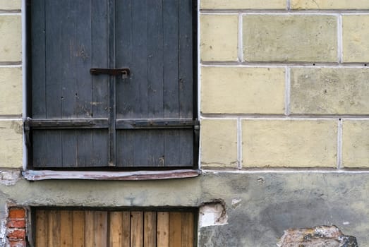 Close-up of a window on a wall