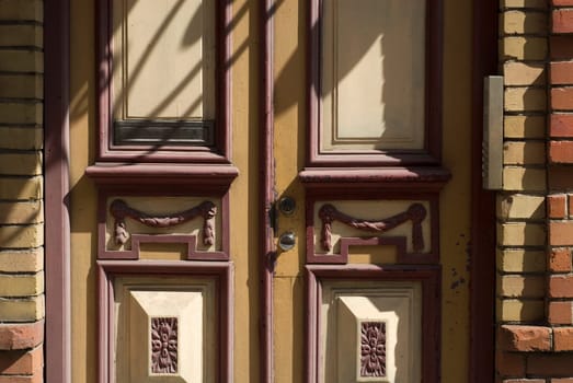Close-up of a closed door