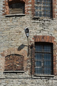 Lamp mounted on a wall