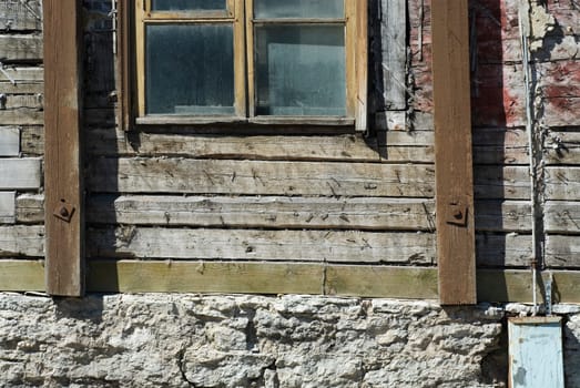 Close-up of a window on a wall