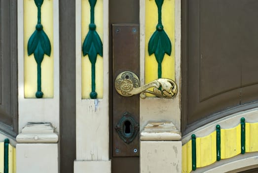 Close-up of a closed door