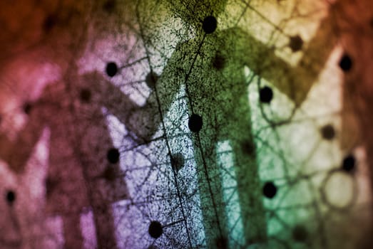 Close_up of paper chain on a circuit