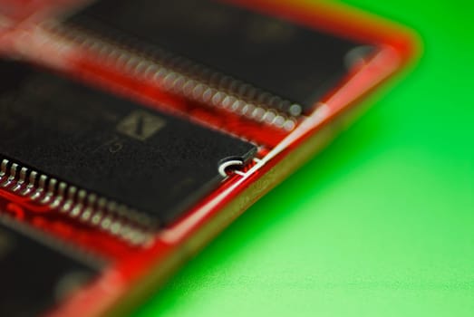 Close_up of a mother board