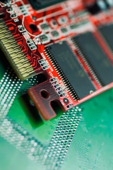 Close_up of a mother board