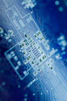 Close_up of a mother board