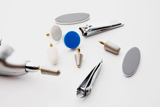 Close-up of nail clippers with nail files