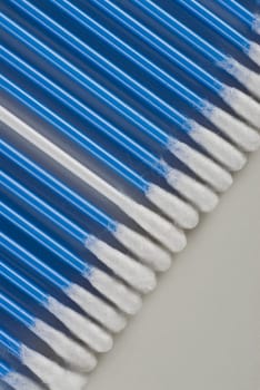 High angle view of cotton swabs
