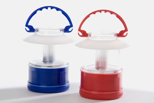 Close-up of two lanterns